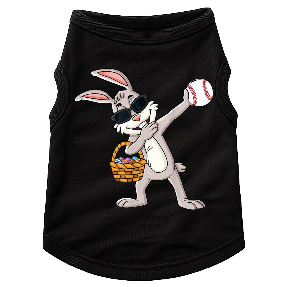 Dabbing Easter Bunny Gift Eggs Basket Baseball Gift Doggie Tank