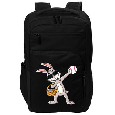 Dabbing Easter Bunny Gift Eggs Basket Baseball Gift Impact Tech Backpack
