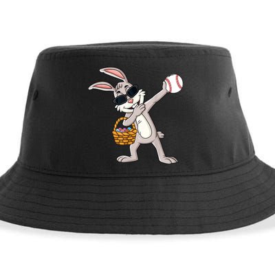 Dabbing Easter Bunny Gift Eggs Basket Baseball Gift Sustainable Bucket Hat