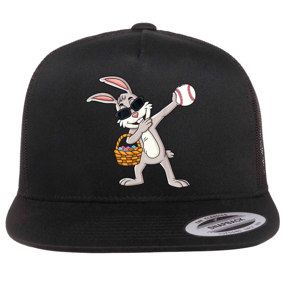 Dabbing Easter Bunny Gift Eggs Basket Baseball Gift Flat Bill Trucker Hat