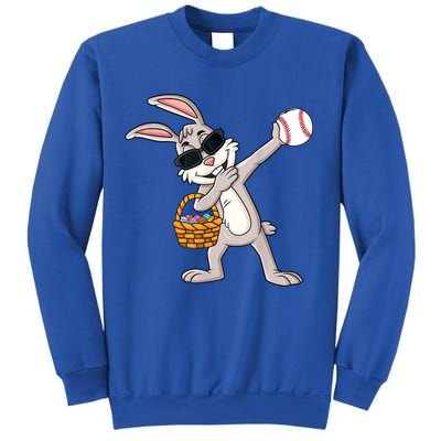 Dabbing Easter Bunny Gift Eggs Basket Baseball Gift Sweatshirt
