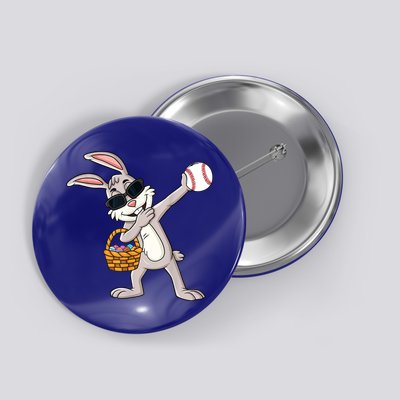 Dabbing Easter Bunny Gift Eggs Basket Baseball Gift Button