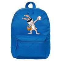 Dabbing Easter Bunny Gift Eggs Basket Baseball Gift 16 in Basic Backpack