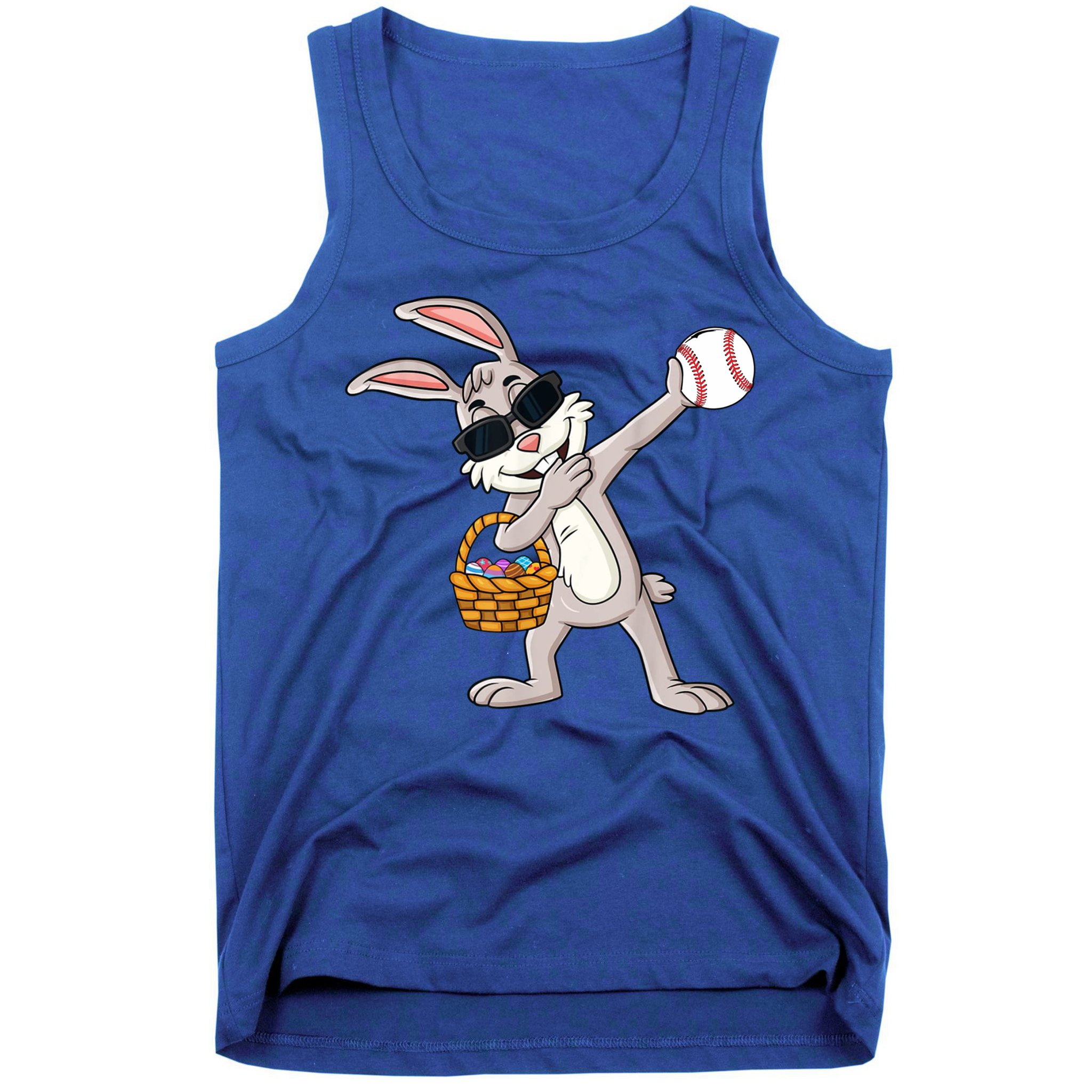 Dabbing Easter Bunny Gift Eggs Basket Baseball Gift Tank Top
