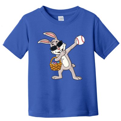 Dabbing Easter Bunny Gift Eggs Basket Baseball Gift Toddler T-Shirt