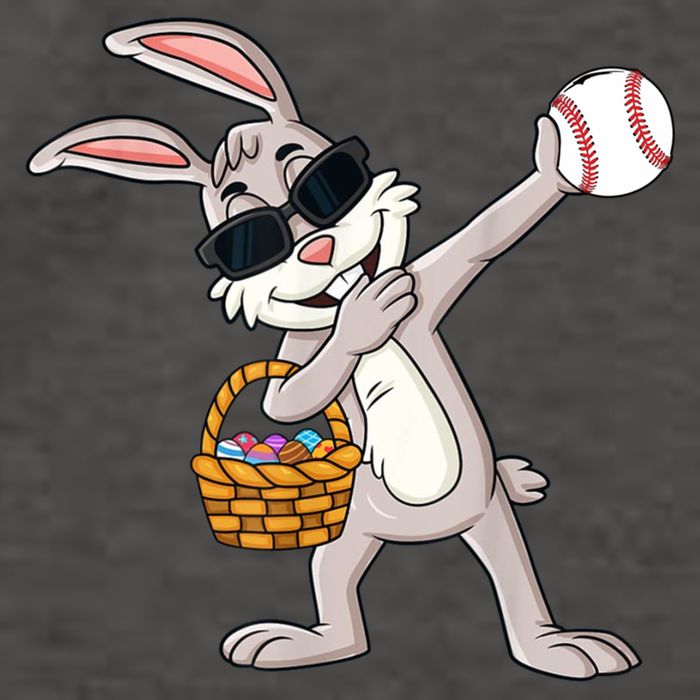 Dabbing Easter Bunny Gift Eggs Basket Baseball Gift Vector Backpack