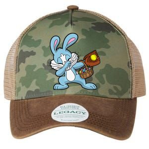 Dabbing Easter Bunny Softball Dab Dance Legacy Tie Dye Trucker Hat