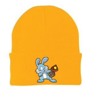 Dabbing Easter Bunny Softball Dab Dance Knit Cap Winter Beanie