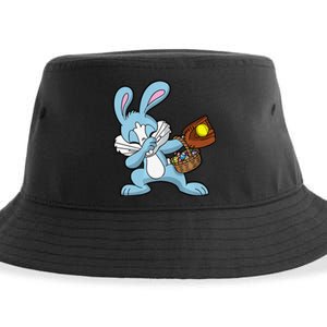 Dabbing Easter Bunny Softball Dab Dance Sustainable Bucket Hat