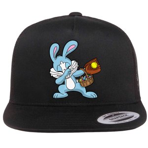 Dabbing Easter Bunny Softball Dab Dance Flat Bill Trucker Hat