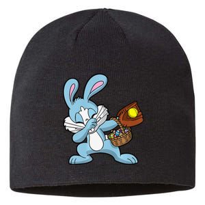 Dabbing Easter Bunny Softball Dab Dance Sustainable Beanie