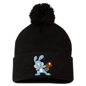 Dabbing Easter Bunny Softball Dab Dance Pom Pom 12in Knit Beanie