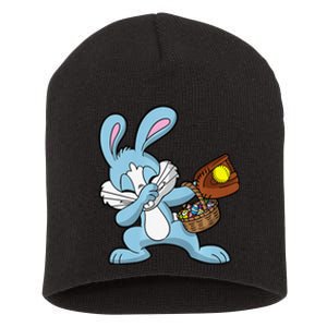 Dabbing Easter Bunny Softball Dab Dance Short Acrylic Beanie