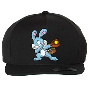 Dabbing Easter Bunny Softball Dab Dance Wool Snapback Cap