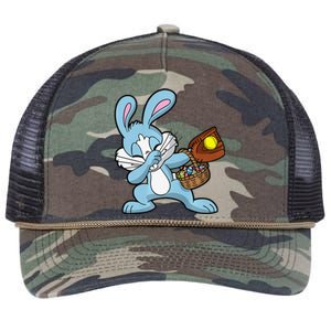 Dabbing Easter Bunny Softball Dab Dance Retro Rope Trucker Hat Cap