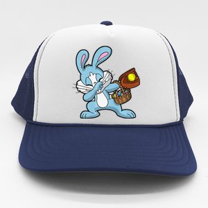 Dabbing Easter Bunny Softball Dab Dance Trucker Hat