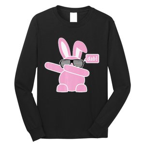 Dabbing Easter Bunny With Sunglasses Dab For Spring Long Sleeve Shirt