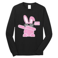 Dabbing Easter Bunny With Sunglasses Dab For Spring Long Sleeve Shirt