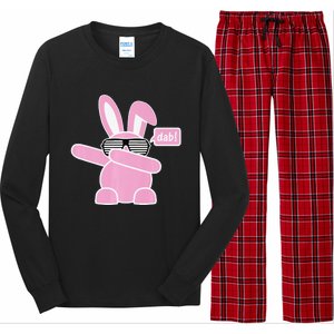 Dabbing Easter Bunny With Sunglasses Dab For Spring Long Sleeve Pajama Set