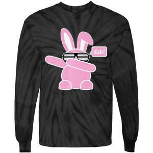 Dabbing Easter Bunny With Sunglasses Dab For Spring Tie-Dye Long Sleeve Shirt