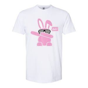 Dabbing Easter Bunny With Sunglasses Dab For Spring Softstyle CVC T-Shirt