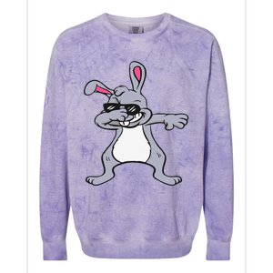 Dabbing Easter Bunny Hip Hop For Dab Dance Lovers Colorblast Crewneck Sweatshirt