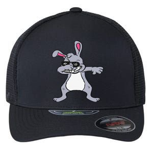 Dabbing Easter Bunny Hip Hop For Dab Dance Lovers Flexfit Unipanel Trucker Cap