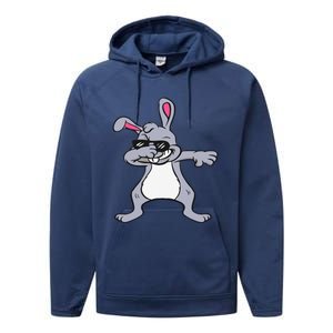 Dabbing Easter Bunny Hip Hop For Dab Dance Lovers Performance Fleece Hoodie