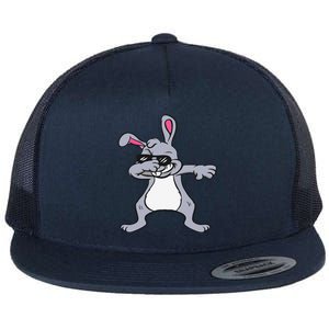 Dabbing Easter Bunny Hip Hop For Dab Dance Lovers Flat Bill Trucker Hat