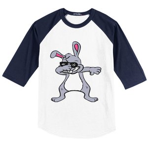 Dabbing Easter Bunny Hip Hop For Dab Dance Lovers Baseball Sleeve Shirt