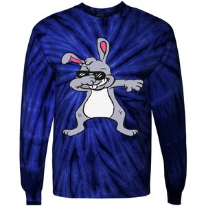 Dabbing Easter Bunny Hip Hop For Dab Dance Lovers Tie-Dye Long Sleeve Shirt