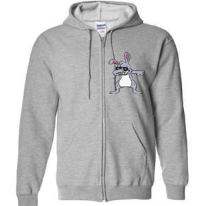 Dabbing Easter Bunny Hip Hop For Dab Dance Lovers Full Zip Hoodie