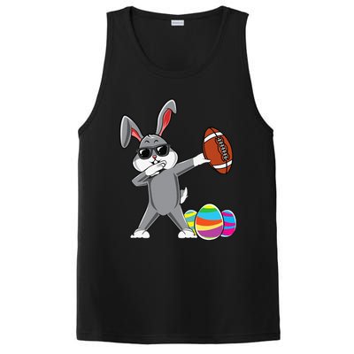 Dabbing Easter Bunny Rabbit Dab Football Player Eggs Cute PosiCharge Competitor Tank