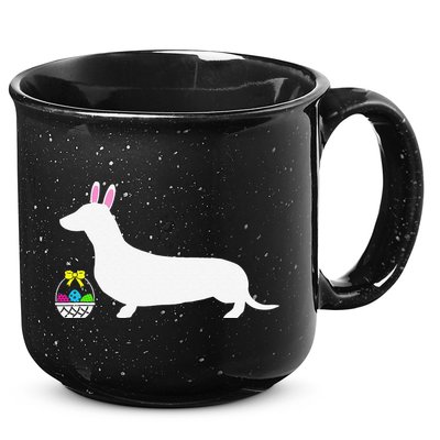 Dachshund Easter Bunny Dog Silhouette 15oz Campfire Ceramic Mug