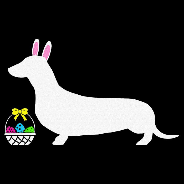 Dachshund Easter Bunny Dog Silhouette Toddler T-Shirt