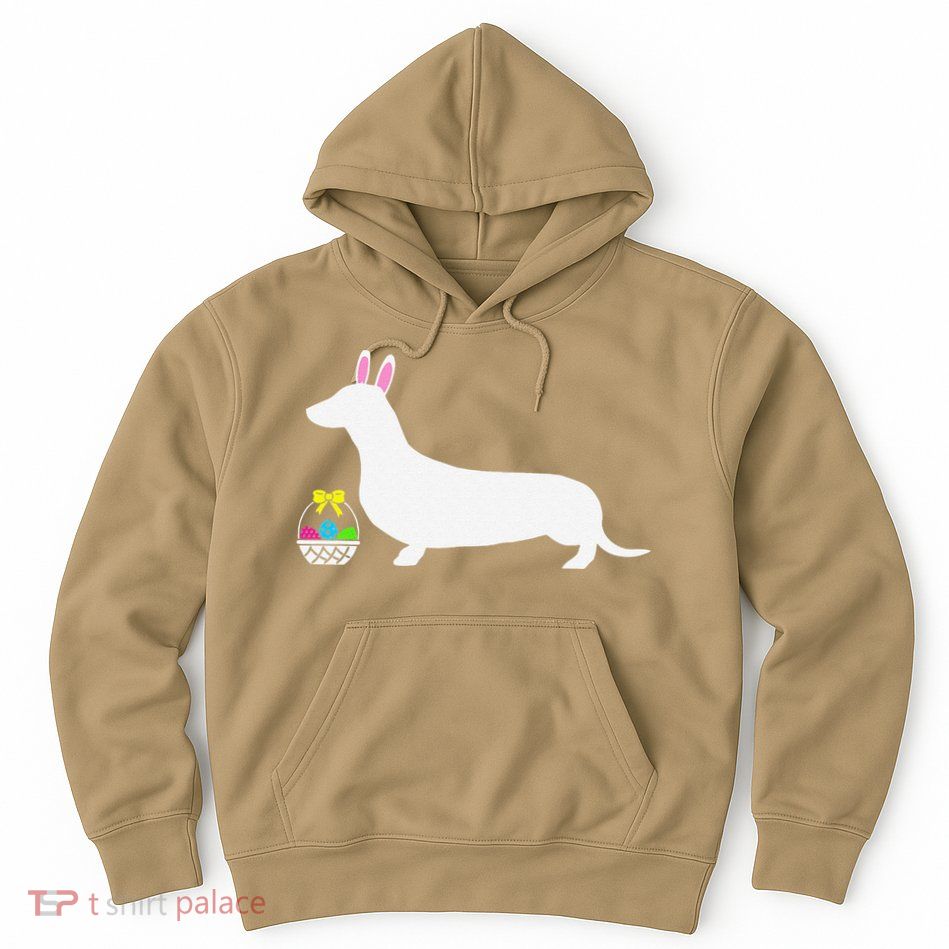 Dachshund Easter Bunny Dog Silhouette Hoodie