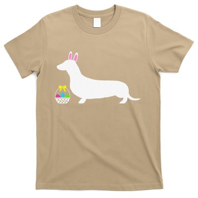 Dachshund Easter Bunny Dog Silhouette T-Shirt