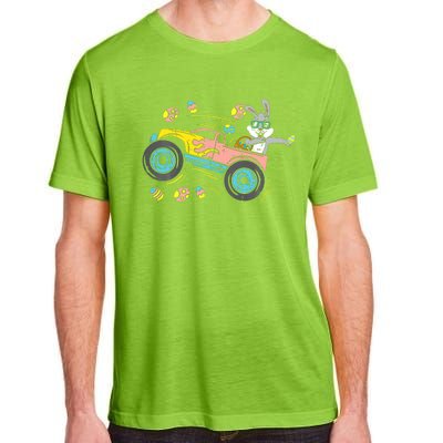 Dabbing Easter Bunny Happy Easter Monster Truck Lovers Adult ChromaSoft Performance T-Shirt