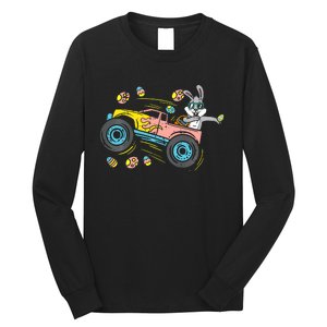 Dabbing Easter Bunny Happy Easter Monster Truck Lovers Long Sleeve Shirt