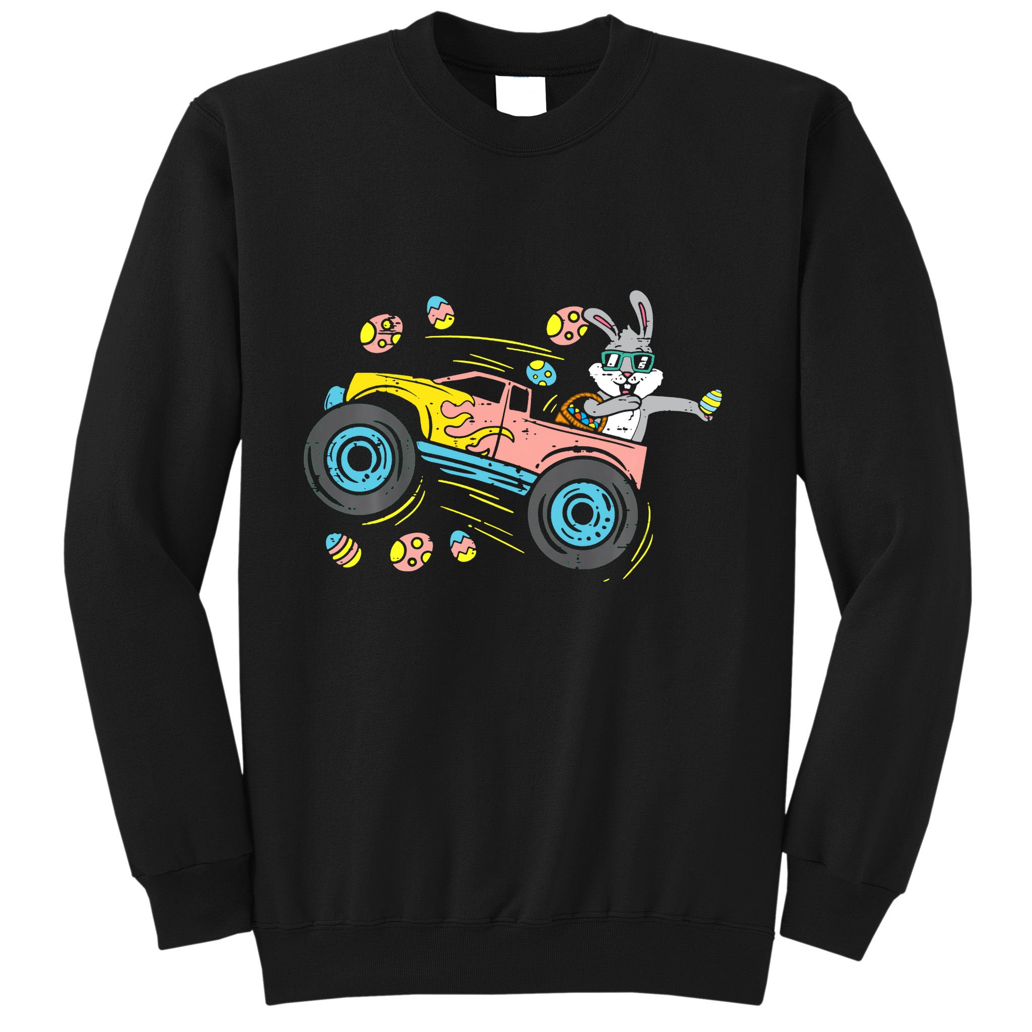 Dabbing Easter Bunny Happy Easter Monster Truck Lovers Sweatshirt