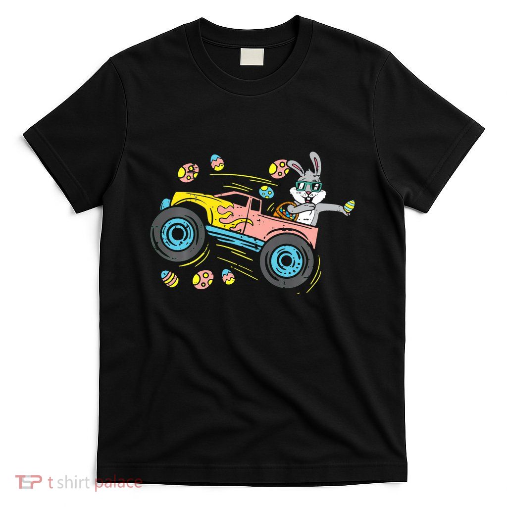 Dabbing Easter Bunny Happy Easter Monster Truck Lovers T-Shirt