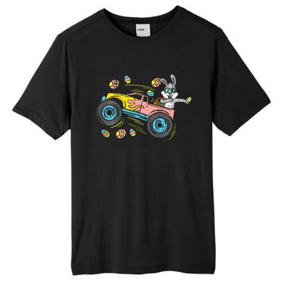 Dabbing Easter Bunny Happy Easter Monster Truck Lovers Tall Fusion ChromaSoft Performance T-Shirt