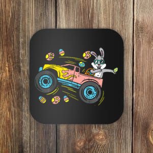 Dabbing Easter Bunny Happy Easter Monster Truck Lovers Coaster