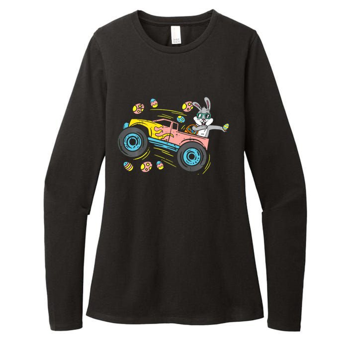 Dabbing Easter Bunny Happy Easter Monster Truck Lovers Womens CVC Long Sleeve Shirt