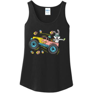 Dabbing Easter Bunny Happy Easter Monster Truck Lovers Ladies Essential Tank