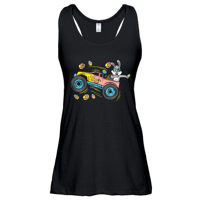 Dabbing Easter Bunny Happy Easter Monster Truck Lovers Ladies Essential Flowy Tank