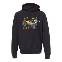 Dabbing Easter Bunny Happy Easter Monster Truck Lovers Premium Hoodie