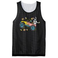 Dabbing Easter Bunny Happy Easter Monster Truck Lovers Mesh Reversible Basketball Jersey Tank