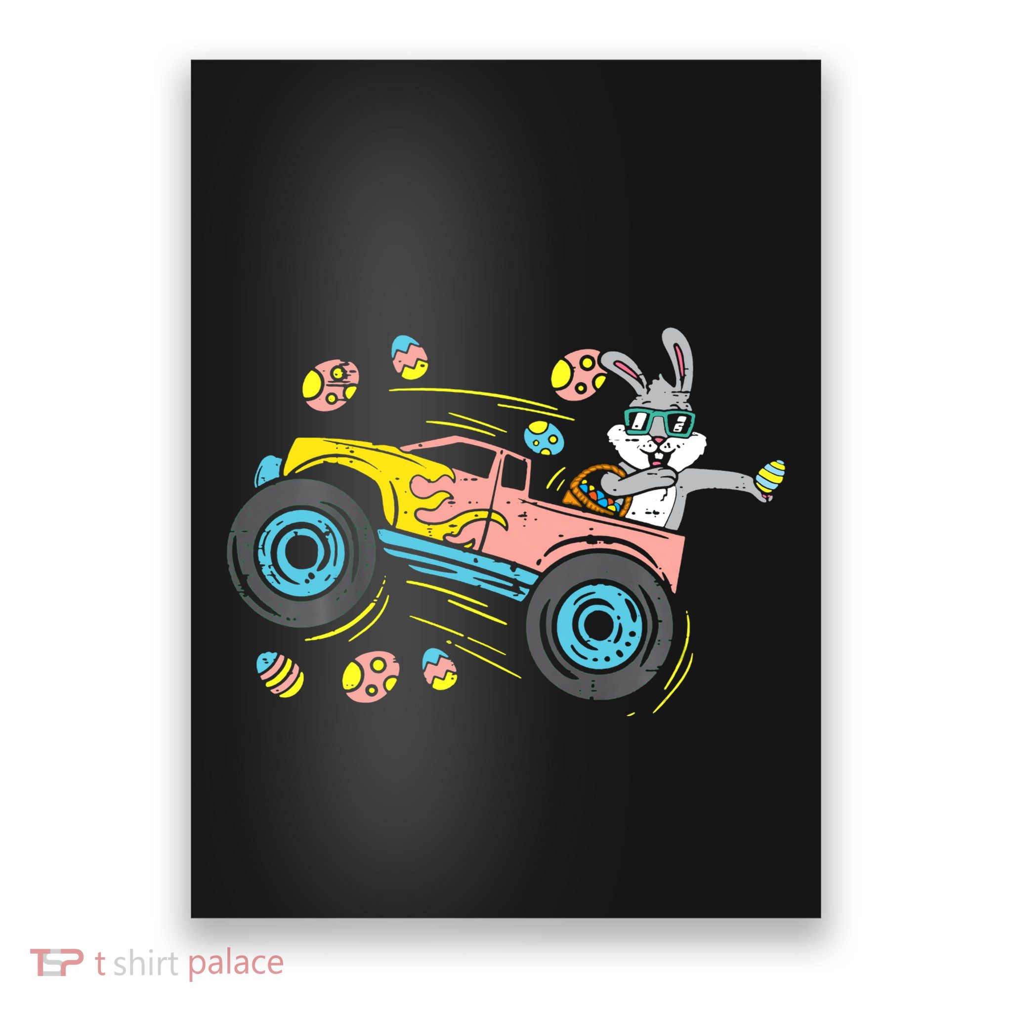 Dabbing Easter Bunny Happy Easter Monster Truck Lovers Poster