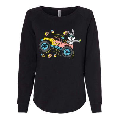 Dabbing Easter Bunny Happy Easter Monster Truck Lovers Womens California Wash Sweatshirt